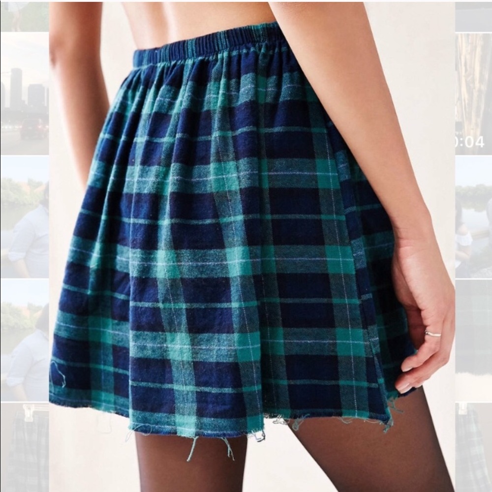 Urban Outfitters Plaid Flannel Mini Skirt